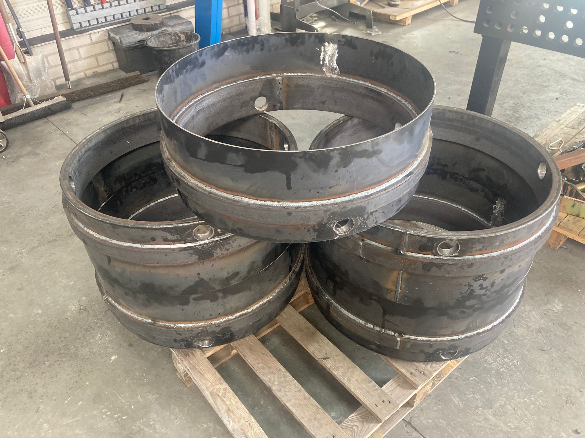 Stahl-Schneidring zum Schutz beschichteter Stahlrohre (ø 711 mm)